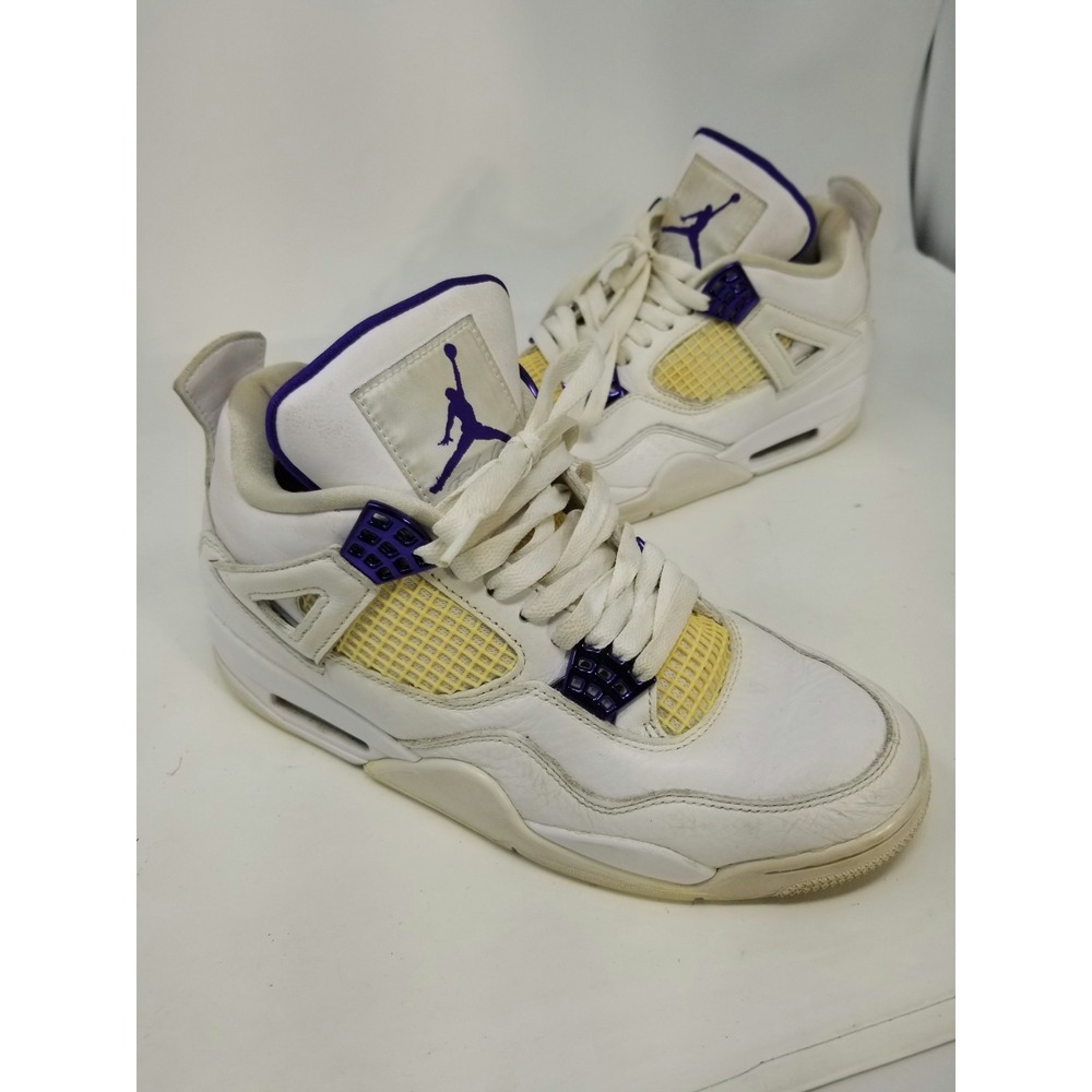 Jordan 4 Retro White Mid Purple Metallic Men's Size 8 CT8527-115